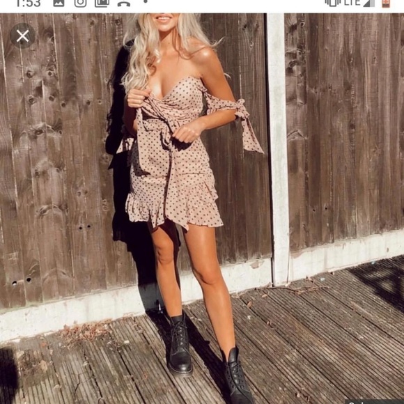 Sabo Skirt Arabela Polkadot Wrap Dress 🤎 - Picture 2 of 3